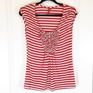 ⤵️$24 One September - Red & White Striped - Tank